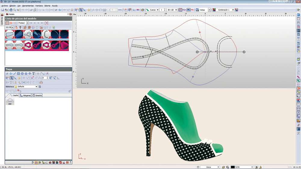 ICad3D+ software in shoe design