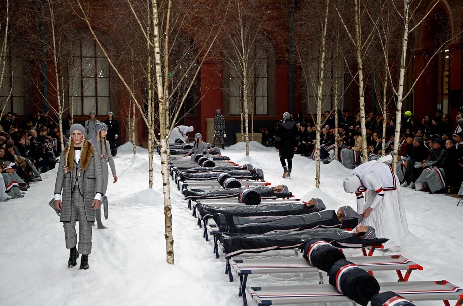 صحنهای از فشنشوی برند Thom Browne در پاریس