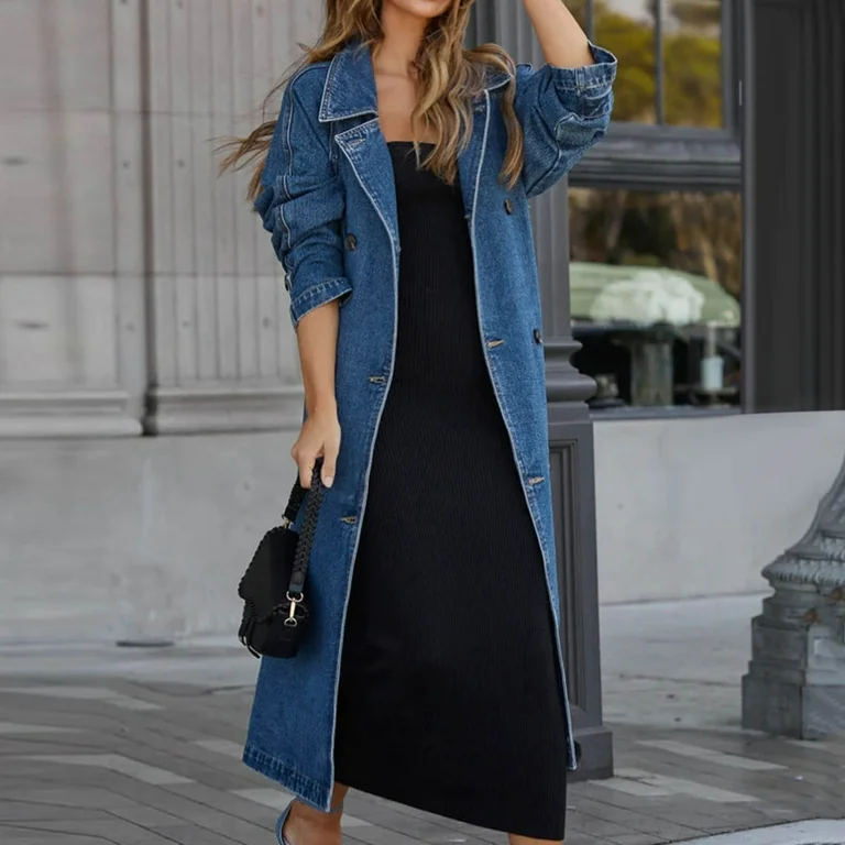 استایل رسمی زنانه با کت جین  
